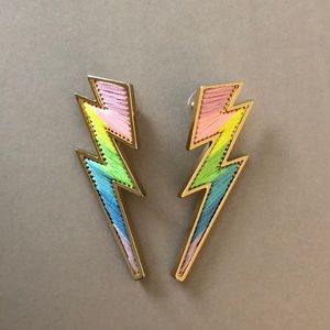 Mignonne Gavigan rainbow lightening bolt earrings